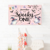 Banderoles Halloween Éffrayant One mignonne Ghost 1er fête d' (En situation)