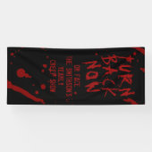 Banderoles Halloween Faites Demi-tour Maintenant Personnalisé (Horizontal)