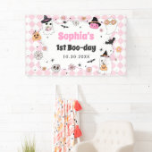 Banderoles Halloween Fantôme Super 1er anniversaire (En situation)