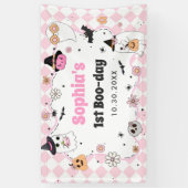 Banderoles Halloween Fantôme Super 1er anniversaire (Vertical)