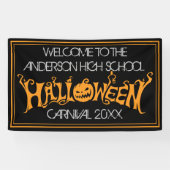 Banderoles Halloween Haunted House Carnival noir (Horizontal)