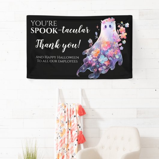 Banderoles Halloween Merci à l'employé (En situation)