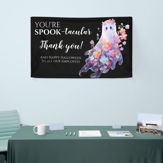 Banderoles Halloween Merci à l'employé (Salon professionnel)