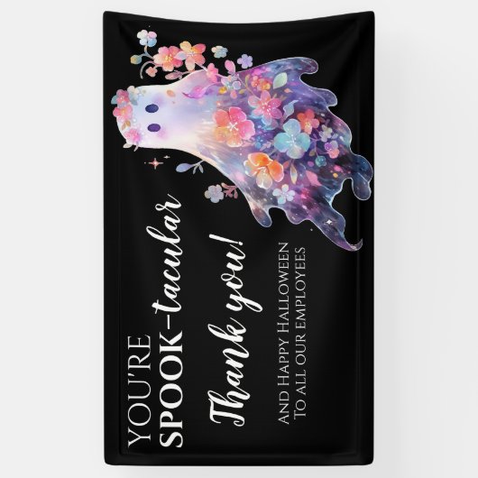 Banderoles Halloween Merci à l'employé (Vertical)