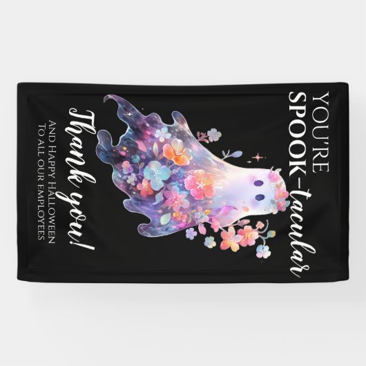 Banderoles Halloween Merci employé (Horizontal)