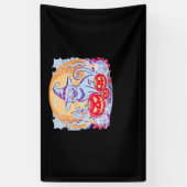 Banderoles Halloween mignon Fantôme Citrouille Chat classique (Vertical)