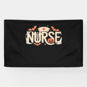 Banderoles Halloween Nurse Typographie - Conception Médicale