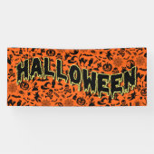 Banderoles Halloween Party Happy Halloween typographie éffray (Horizontal)