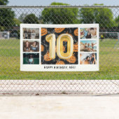 Banderoles Halloween Photo Collage 10th Birthday Party (En situation)