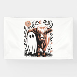 Banderoles Halloween rustique du fantôme de vache des Highlan