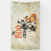 Banderoles Halloween Scary Boo Chiens d'équipage Orange Citro (Vertical)