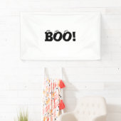 Banderoles Halloween Scary Boo! yeux noir blanc déco (En situation)