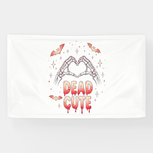 Banderoles halloween Squelette Mains Coeur, chauves-souris et (Horizontal)
