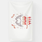 Banderoles halloween Squelette Mains Coeur, chauves-souris et (Vertical)