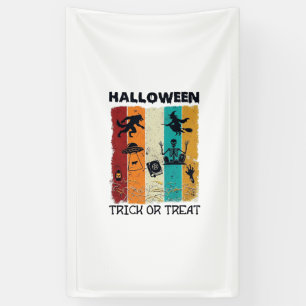 Banderoles Halloween Trick Or Treat Loup-Garou Sorcière Squel