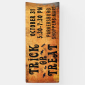 Banderoles Halloween TRICK OU TRAITER Black Orange (Vertical)