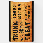 Banderoles Halloween TRUNK OU TRAITER Black Orange (Vertical)