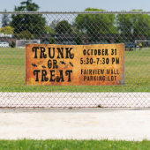 Banderoles Halloween TRUNK OU TRAITER Black Orange (En situation)