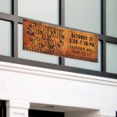 Banderoles Halloween TRUNK OU TRAITER Black Orange Personnali (Bâtiment extérieur)