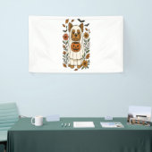 Banderoles Halloween Yorkshire Terrier Fleurs Halloween (Salon professionnel)