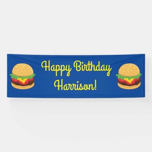 Banderoles Hamburger Anniversaire Burger (Horizontal)