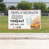 Banderoles Hamburger Fries Restauration rapide | Réunion fami (En situation)