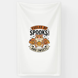 Banderoles Hamster d'Halloween Alimenté par les Fantômes Drôl