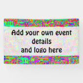 Banderoles Hand and Digitally Painted Pattern art 42 (Horizontal)