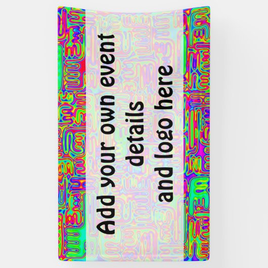 Banderoles Hand and Digitally Painted Pattern art 42 (Vertical)