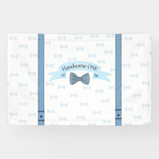 Banderoles Handsome One Baby Boy First Birthday Banner (Horizontal)