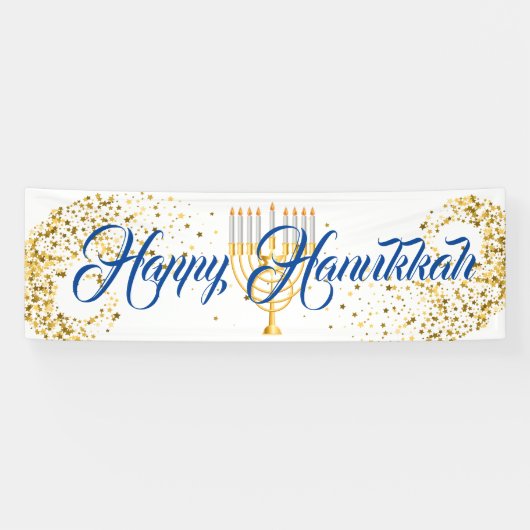 Banderoles Hanoukka Intérieure Happy Banner (Horizontal)