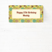Banderoles Happy Any Age Birthday Urban Floral Pattern (Insitu)