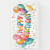 Banderoles Happy Birthday Party Balloons (Vertical)