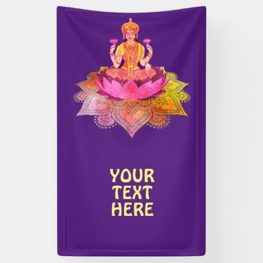 Banderoles Happy Diwali - Deepalavi Lakshmi Goddess 4 (Vertical)