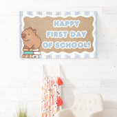 Banderoles Happy First Day of School Banner Pre=K Capybara  (En situation)