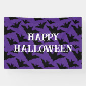 Banderoles Happy Halloween chauves-chauves-souris violet éffr (Horizontal)