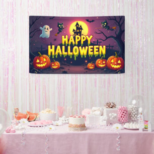 Banderoles Happy Halloween Éffrayant & mignon