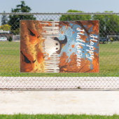 Banderoles Happy Halloween mignon fantôme et Citrouille (Insitu)