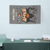 Banderoles Happy Halloween Personnalisable Nom de famille Per (Salon professionnel)