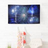 Banderoles Happy Hogmanay Auld Lang Syne Fireworks (En situation)