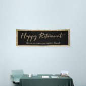 Banderoles Happy Retirement Typographie Parties scintillant o (Salon professionnel)