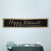 Banderoles Happy Retirement Typographie Parties scintillant o (Salon professionnel)