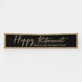 Banderoles Happy Retirement Typographie Parties scintillant o (Horizontal)