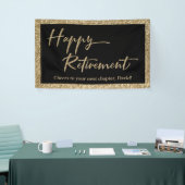 Banderoles Happy Retirement Typographie Parties scintillant o (Salon professionnel)