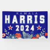 Banderoles Harris 2024 Floral Election (Horizontal)