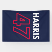 Banderoles Harris 47 III - Kamala Harris Pour Président (Horizontal)