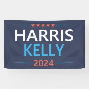 Banderoles Harris Kelly 2024 Kamala Harris Democrat