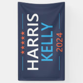 Banderoles Harris Kelly 2024 Kamala Harris Democrat (Vertical)