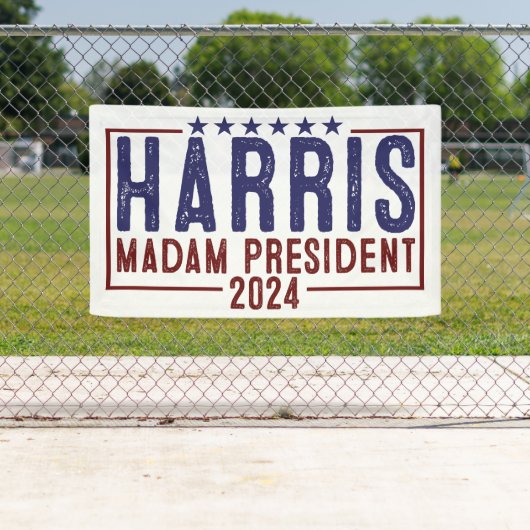 Banderoles Harris Madame la Présidente 2024 (En situation)