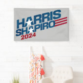 Banderoles Harris Shapiro 2024 Étoiles et rayures patriotique (En situation)